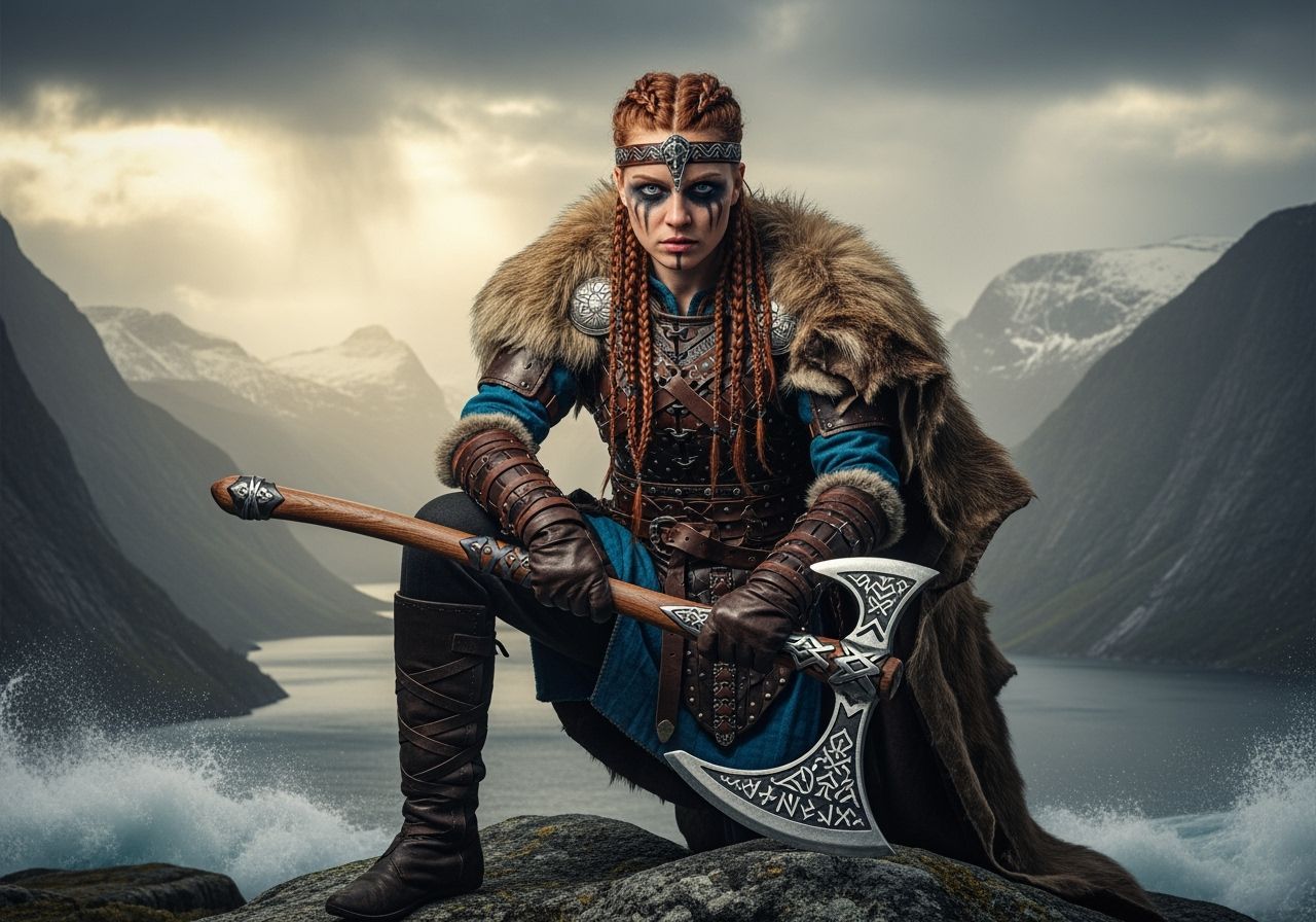 Fantasy Viking Beauty: Powerful Warrior Woman
