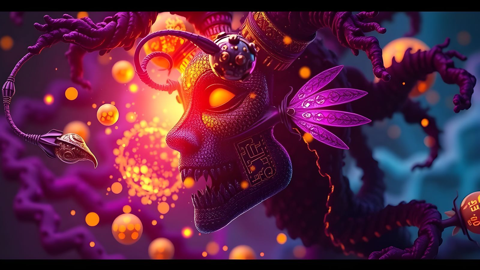 Dark Fantasy Algorithm as Detailed Digital Art