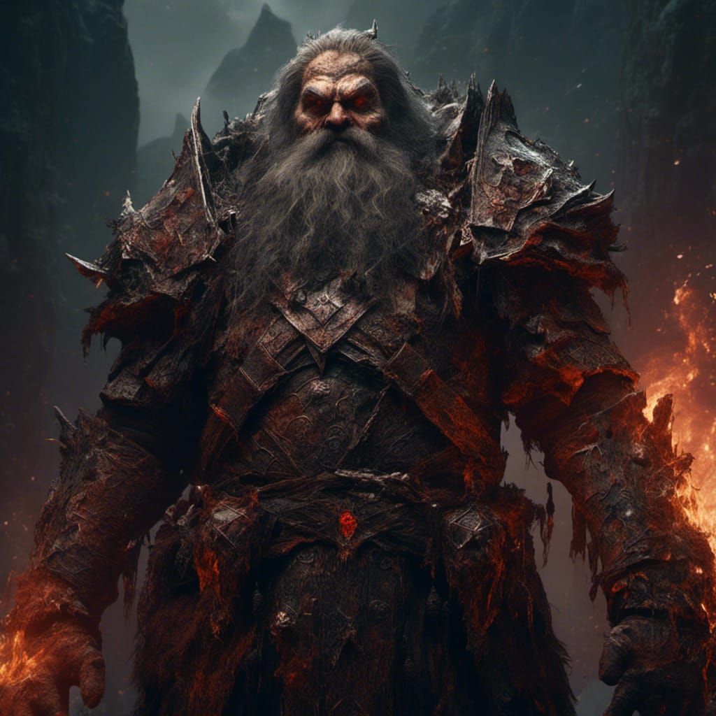 Evil Dwarf Paladin: Detailed Fantasy Concept Art