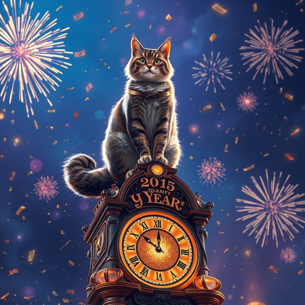 Regal Cat Reigns Over New Year's Eve Countdown