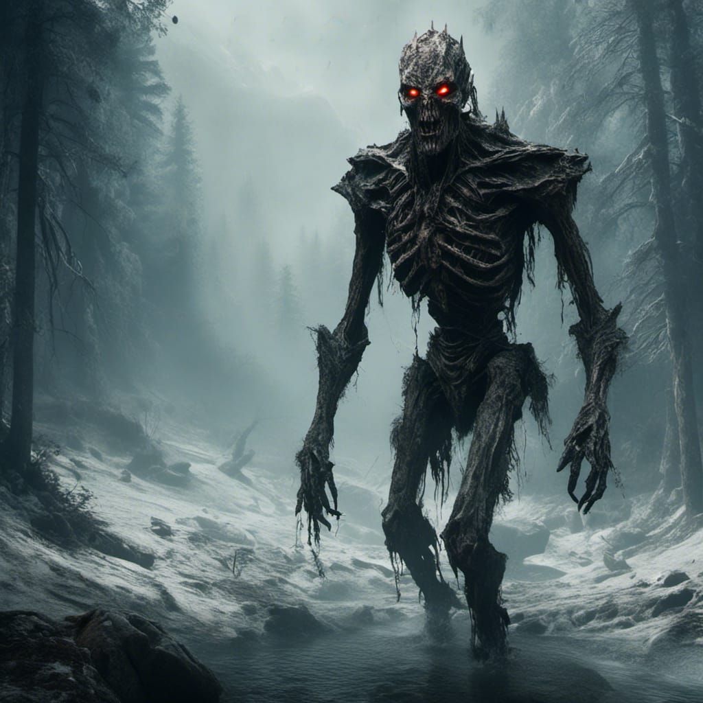 Nordic Draugr Horror in a Fantasy Landscape