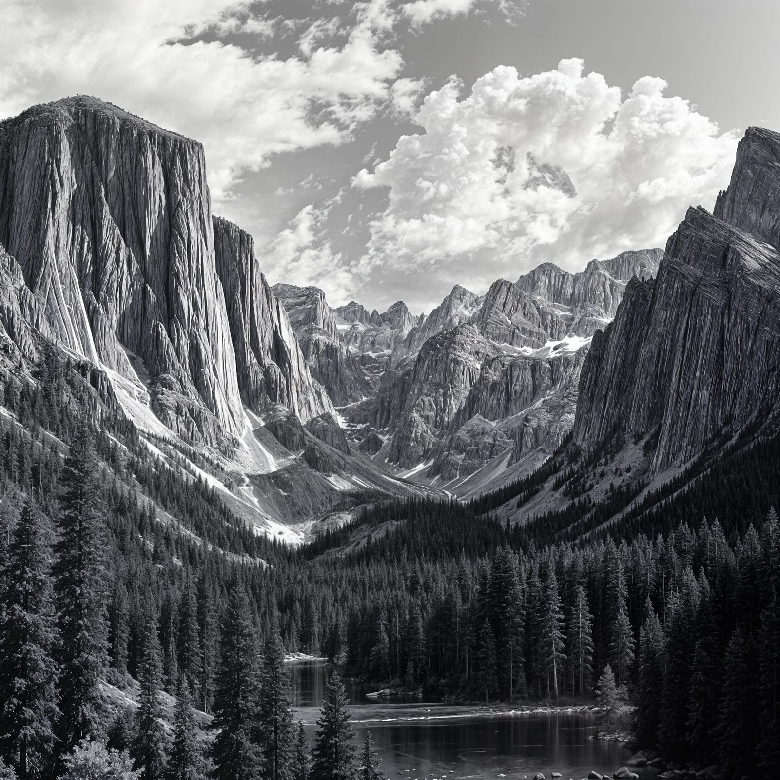 Majestic Black and White Landscape Photography