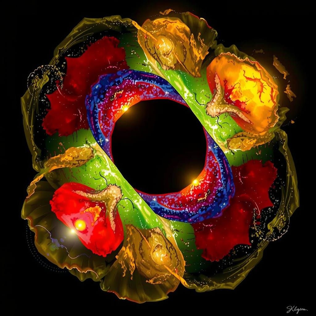 Vibrant Red Ribbons in Hyperrealistic Fluid Motion