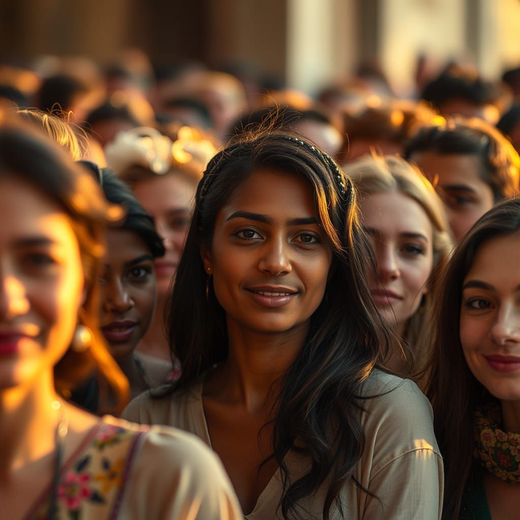 Warm Gathering in a Soft, Golden Light