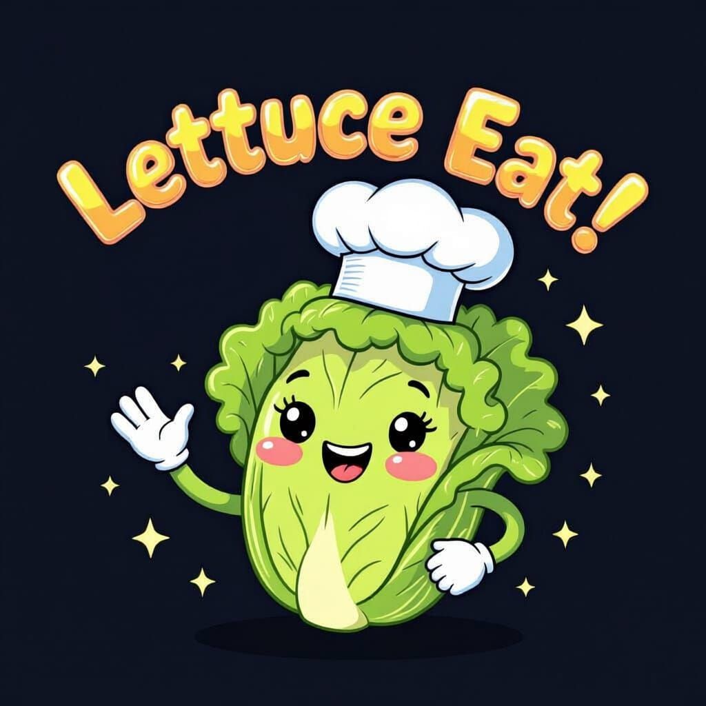 Lettuce Eat Pun T-Shirt Design