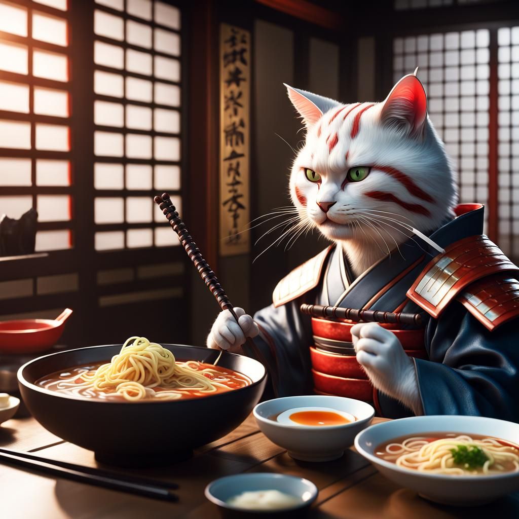 Samurai Cat & Ramen