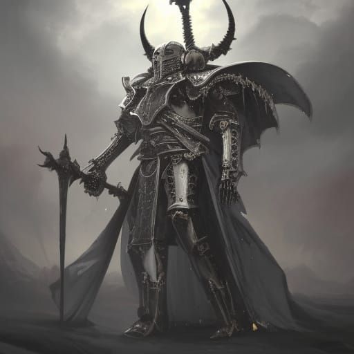 High Gothic Eldritch Skeleton Knight Concept Art