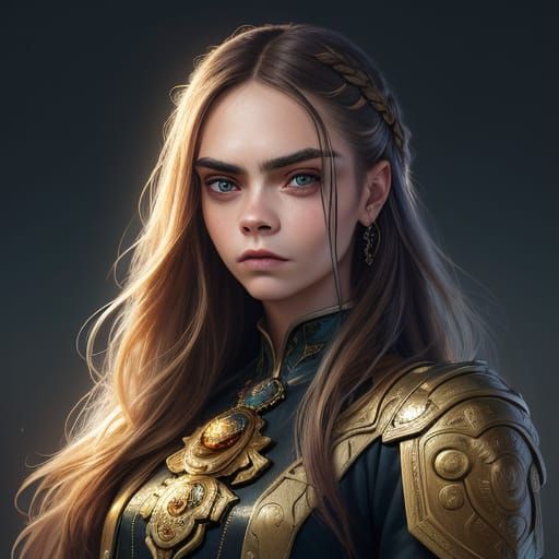 Young Woman Portrait in Greg Rutkowski Style