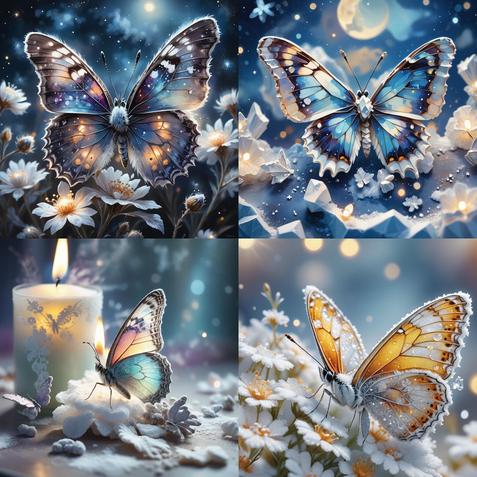 Glowing Sugar Butterfly in Evening Light