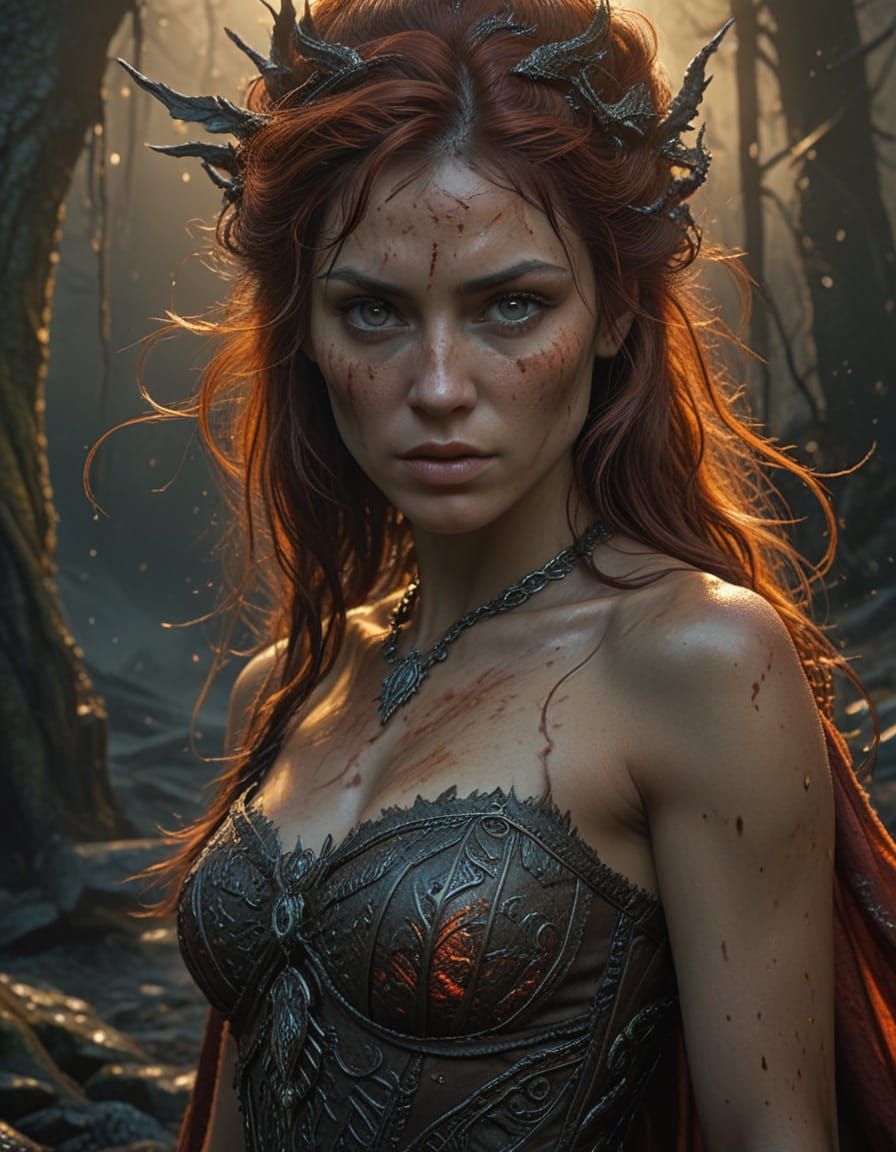 Ethereal Horror-Fantasy Portrait of a Mysterious Figure