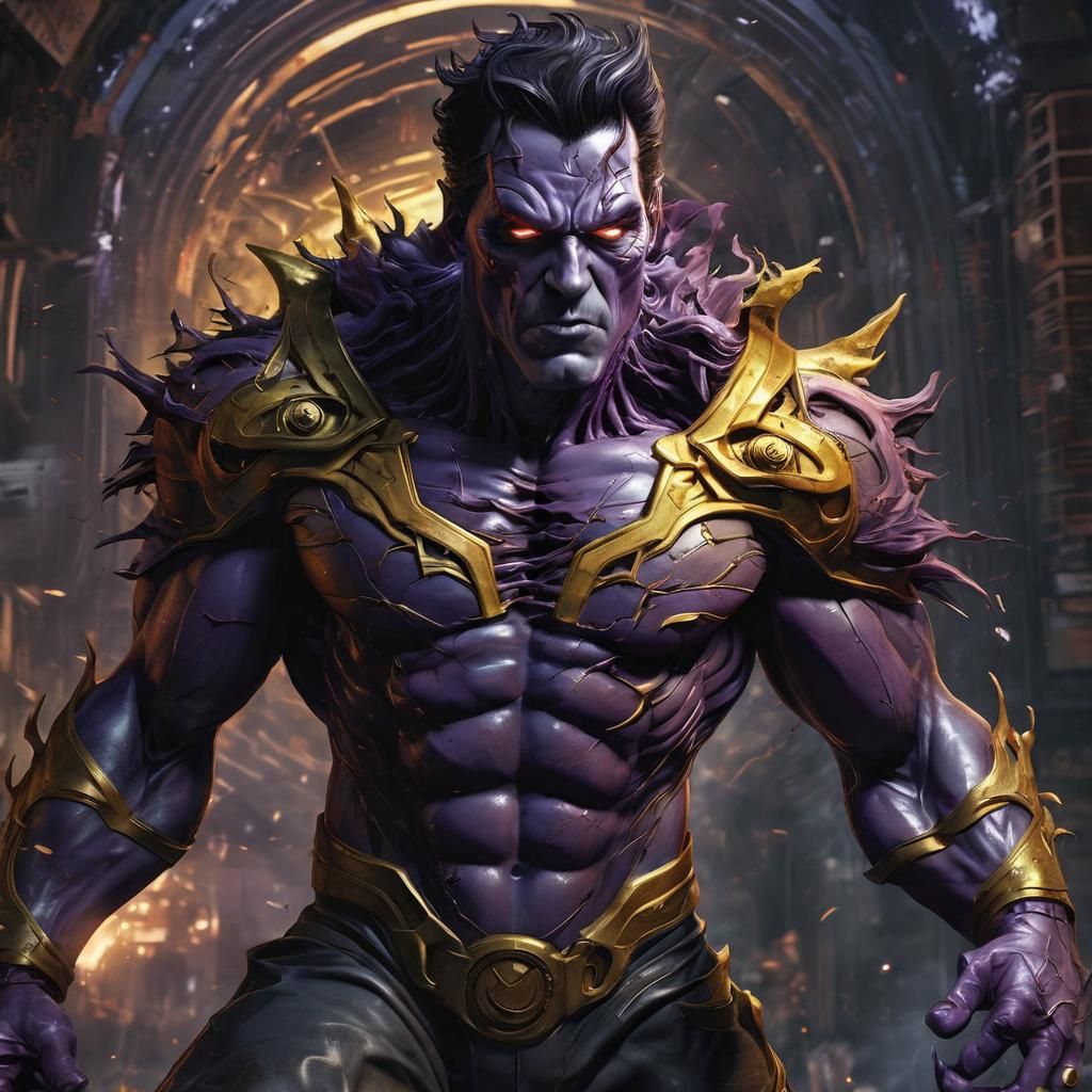 Psychotic Thermal Villain in Comic Book Art