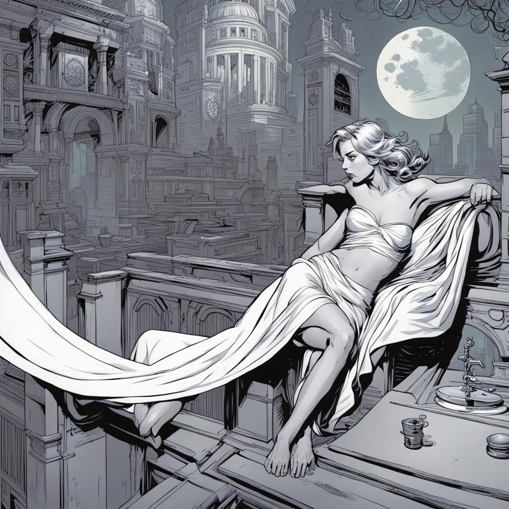 Dynamic Comic Book Illustration in Modern Style