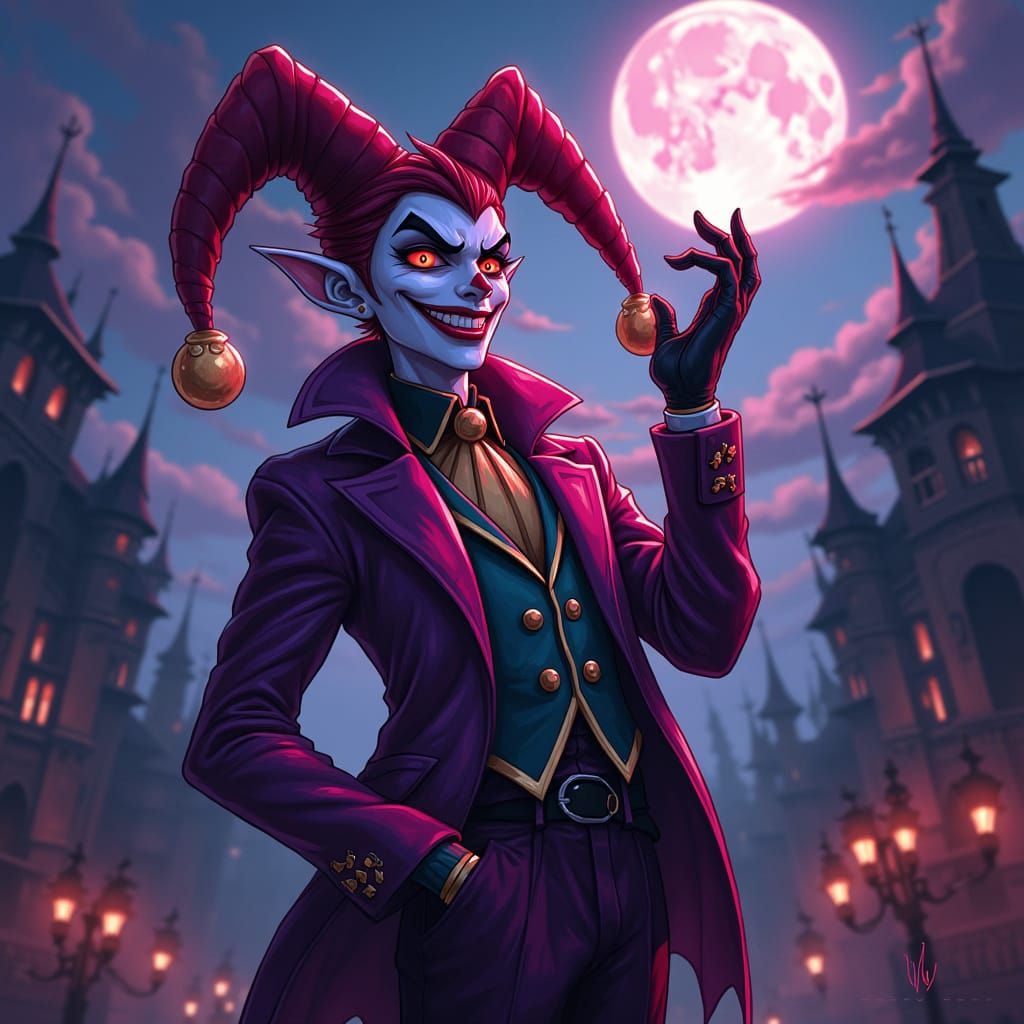 Shaco the Demon Jester in Anime Style