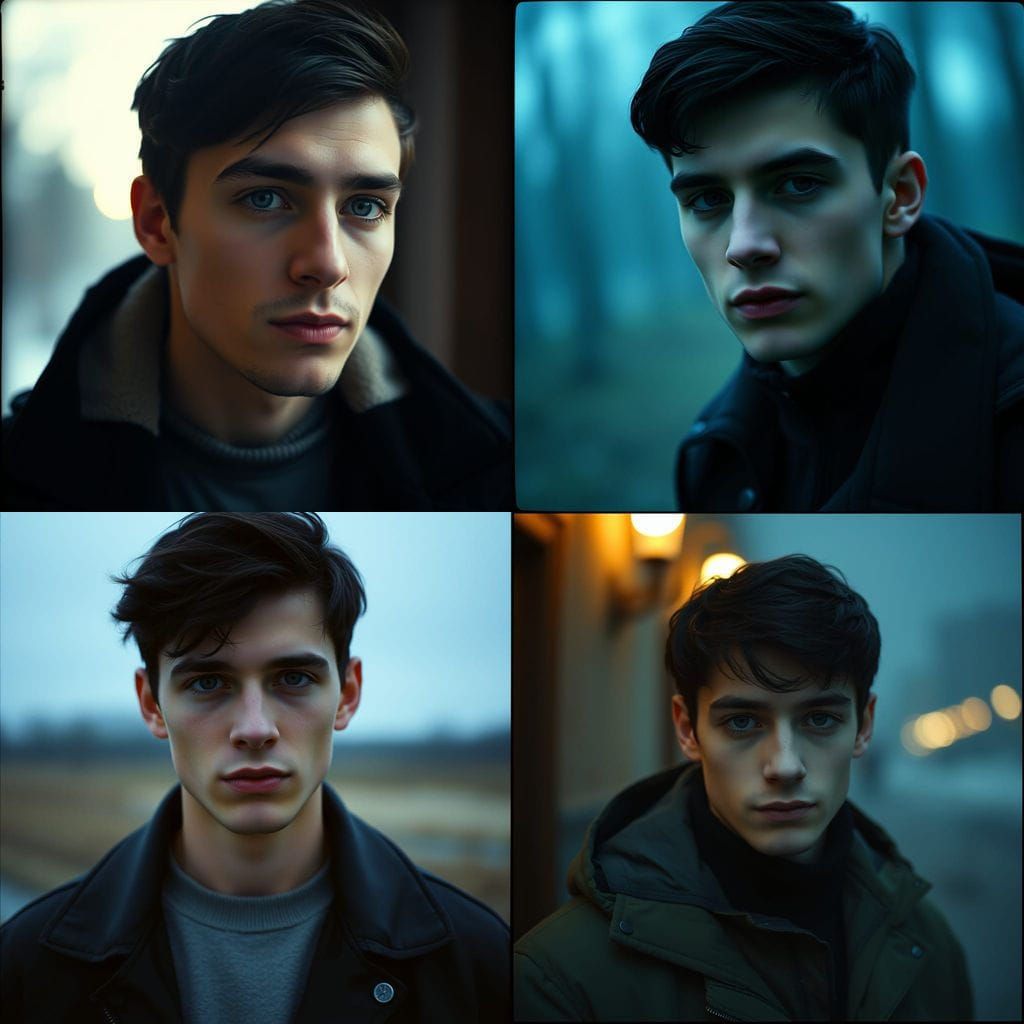 Dramatic Film Still of a Young Russian Man