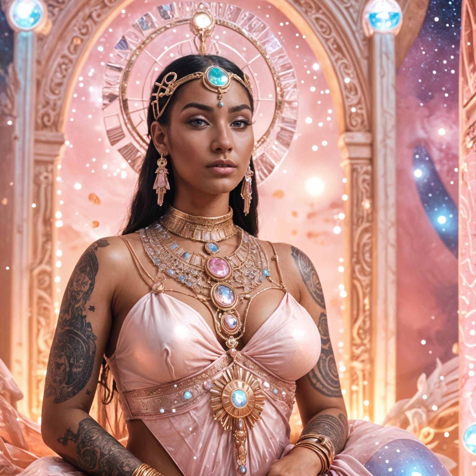 Goddess Isis in Cosmic Fairytale Style