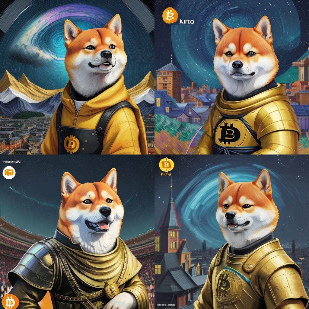 Shiba Inu Cryptocurrency in Comic Style Digital Art