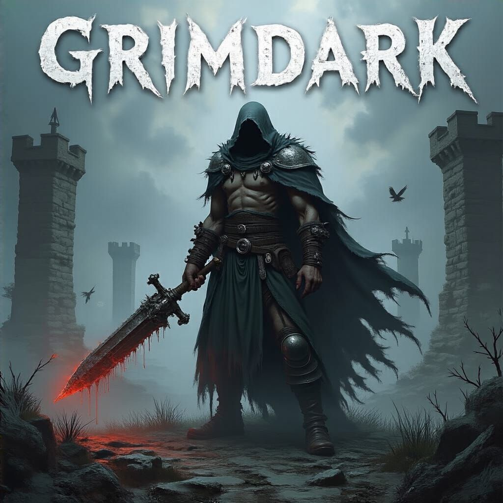 Grimdark Fantasy Landscape by David Rowlands Style