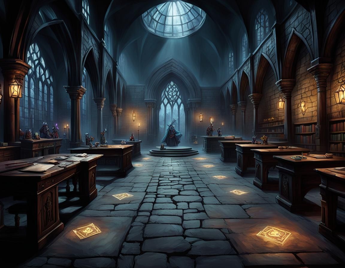 Dark Magic School in Dungeons and Dragons World