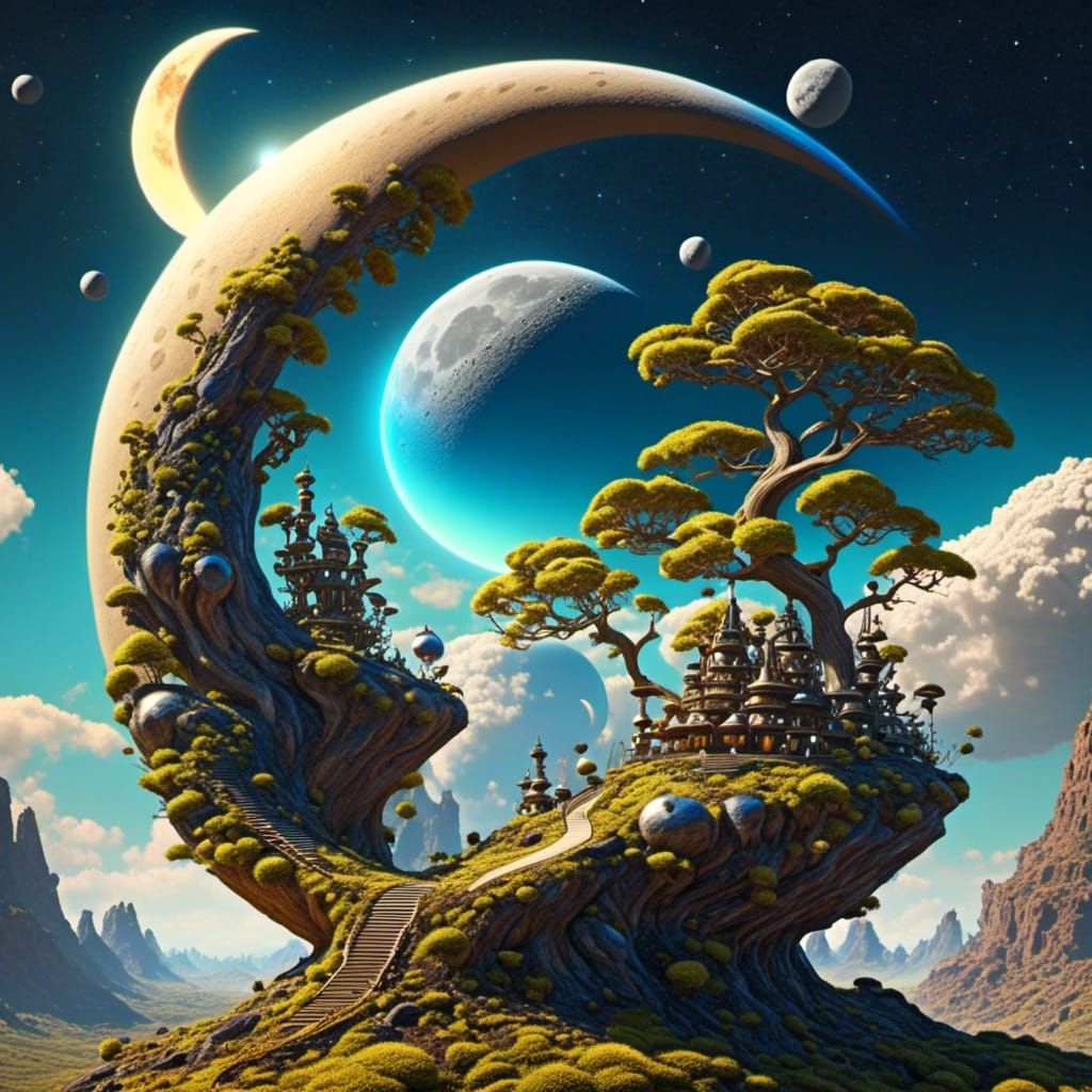 Moon Barber in Fantasy Art Style