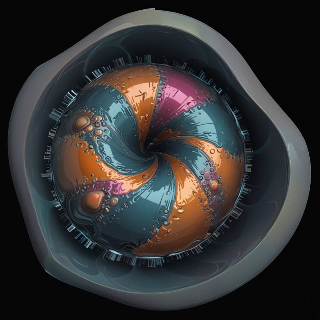 Complex Mathematical Fractal Object Rendered