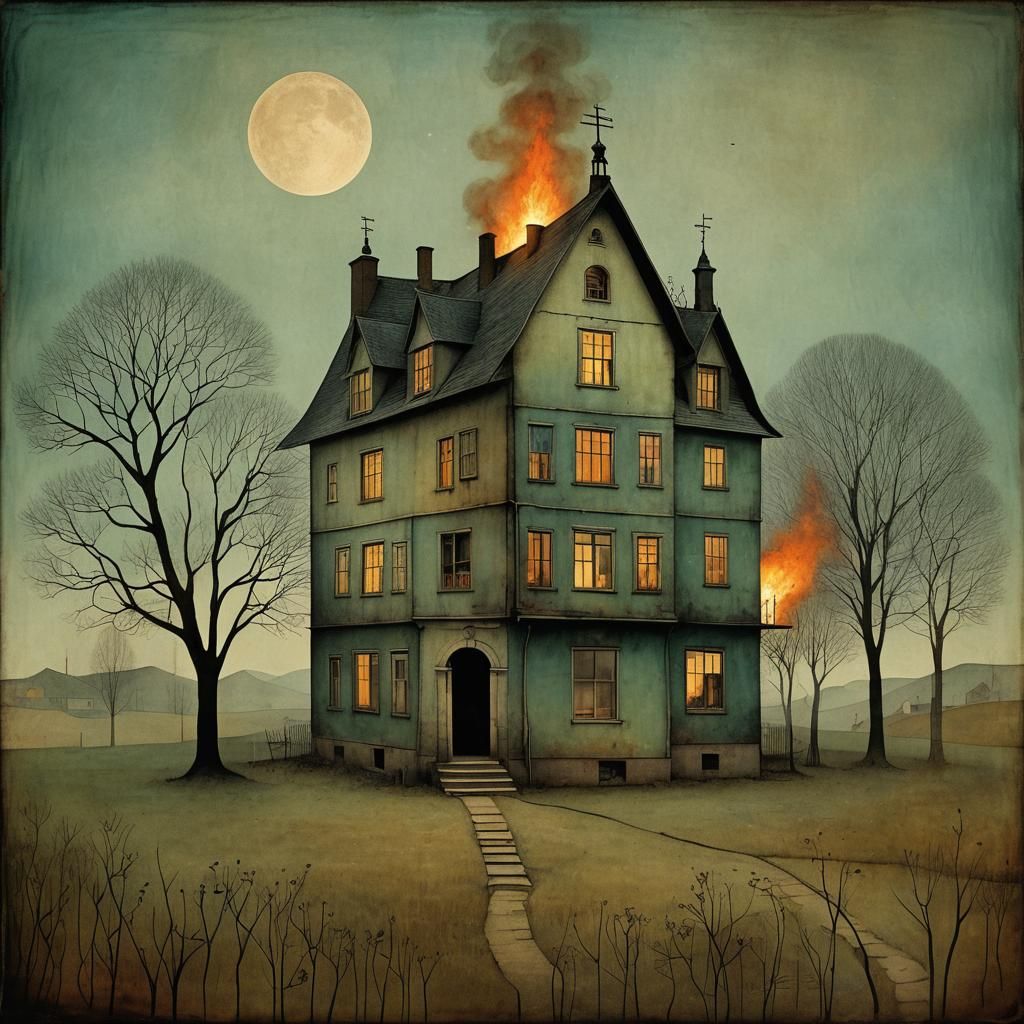 House Stands Firm: Surreal Dreamscape by Klee and Welz-Stein
