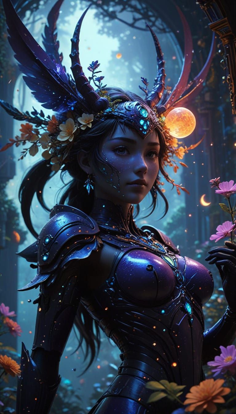 Elegant Fantasy Nobleman in Cosmic Ballroom, in Elegant Oil....