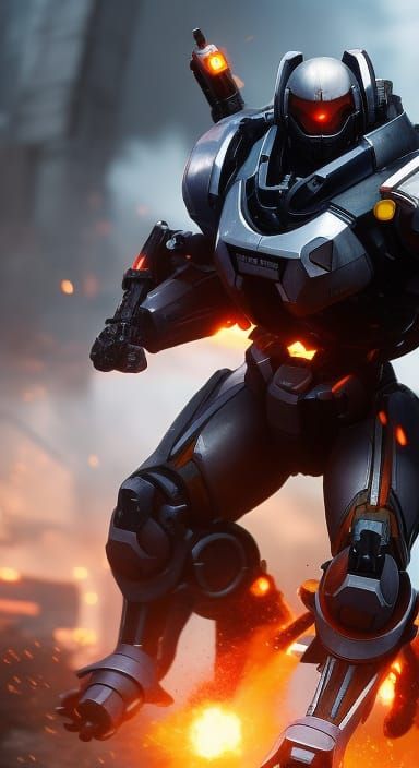 Hyper Realistic Robot Battle: 16K Resolution Concept Art