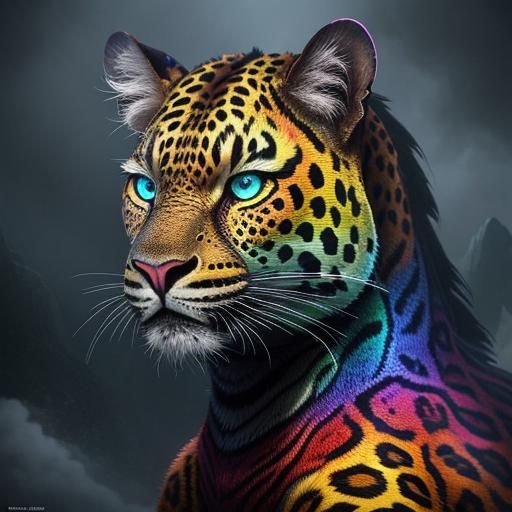 Rainbow Dragon Scale Woman: Digital Matte Painting