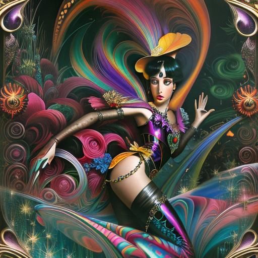 Psychedelic Glamour: A Surreal CGI Portrait