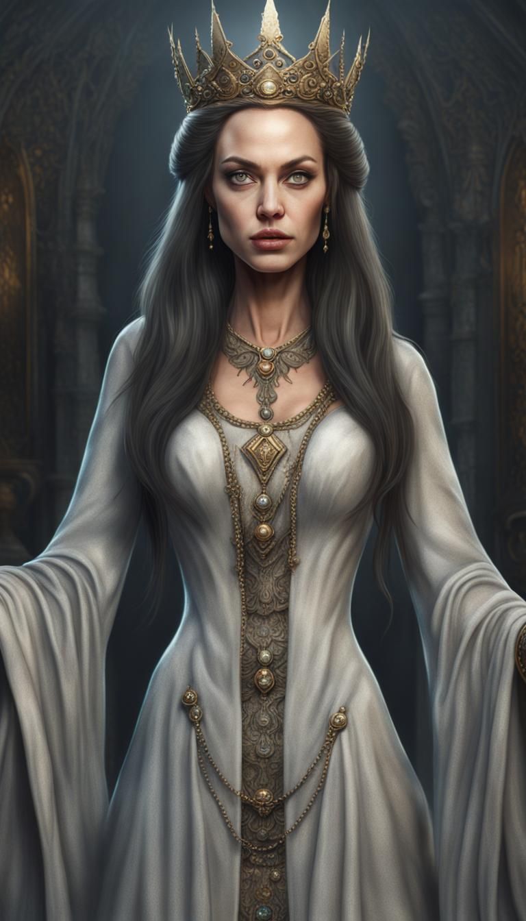 Detailed Portrait of a Young Queen Witch in 4K