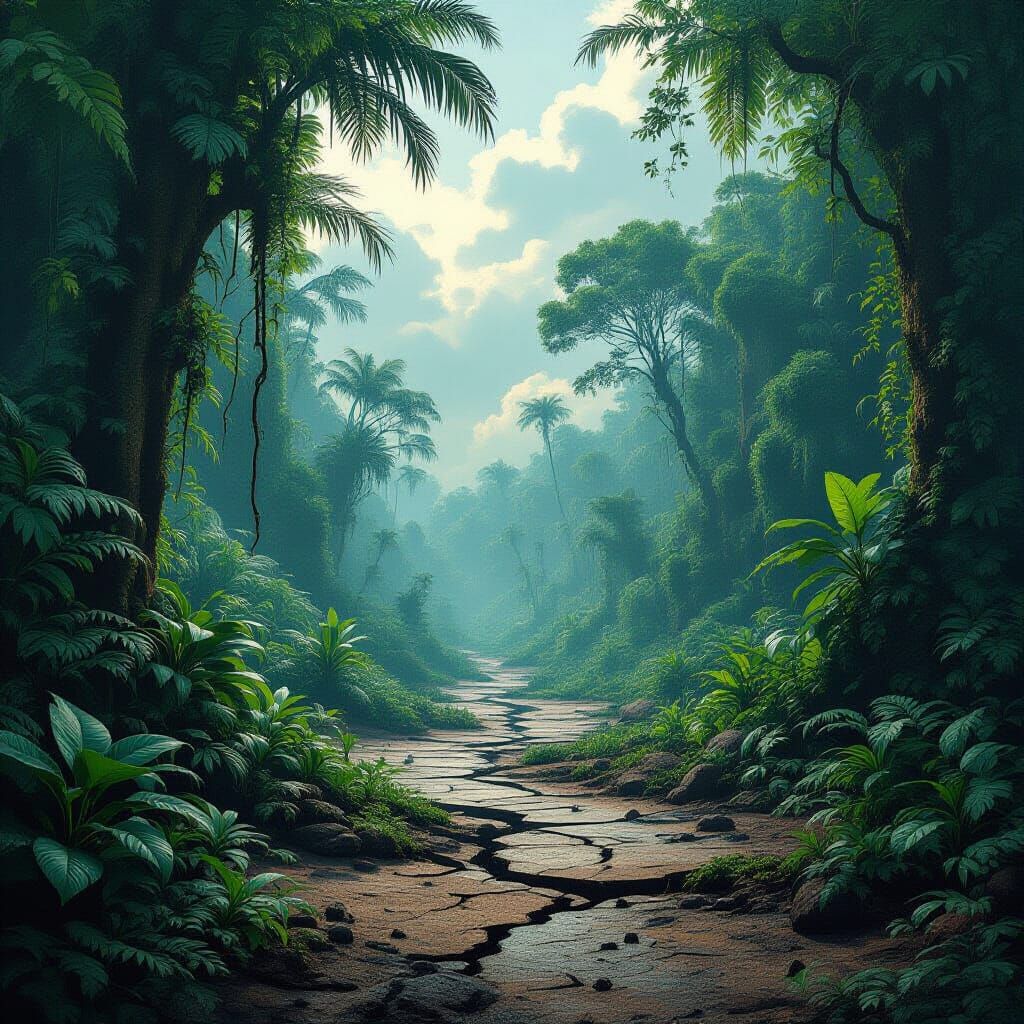 Vibrant Rainforest Meets Barren Wasteland in Dystopian Futur...