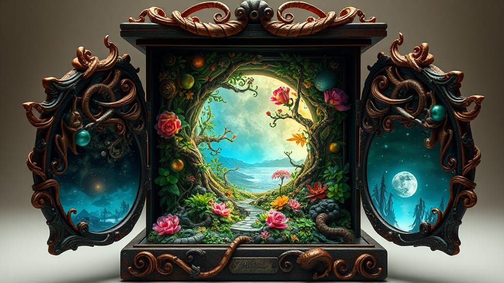 Intertwined Fantasy Worlds: Dreamlike Art of Mindscapes