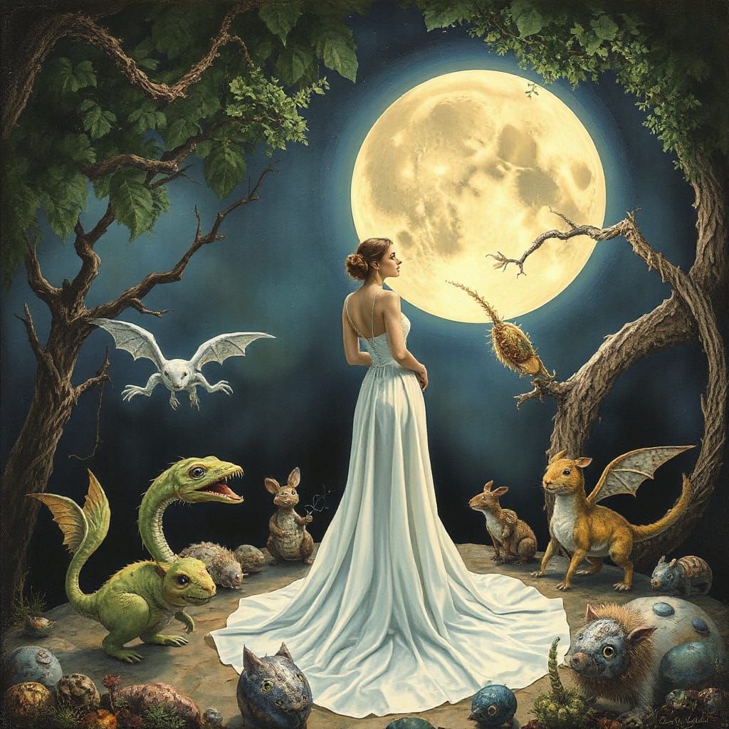 Ethereal Fantasy Under the Full Moon