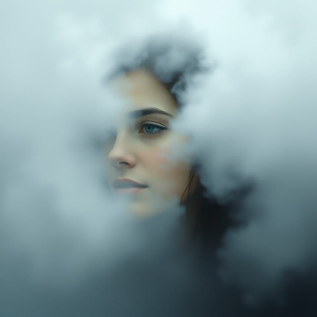 Whimsical Cloud Landscape with Hidden Figure