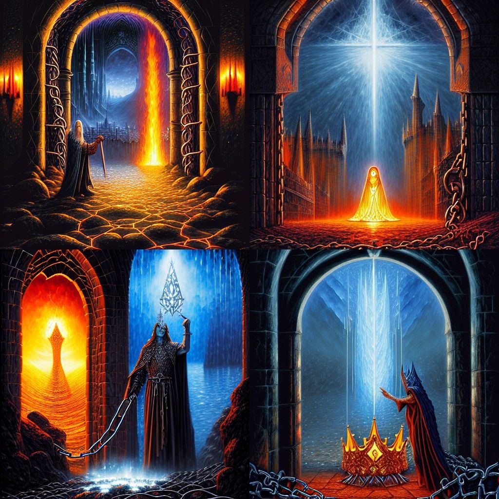Morgoth in Chains: Epic Tolkien Art