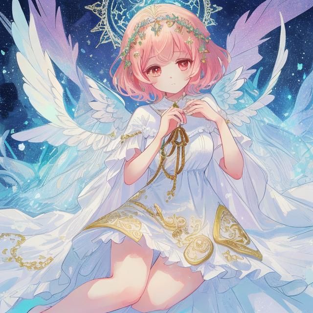 Divine Feminine Personification of God with Northern Lights