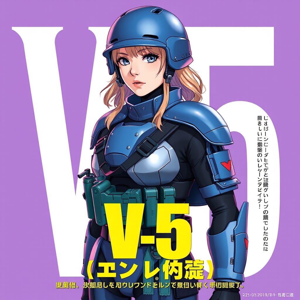 Anime Movie Poster of Armored Soldier in Sci-Fi Style