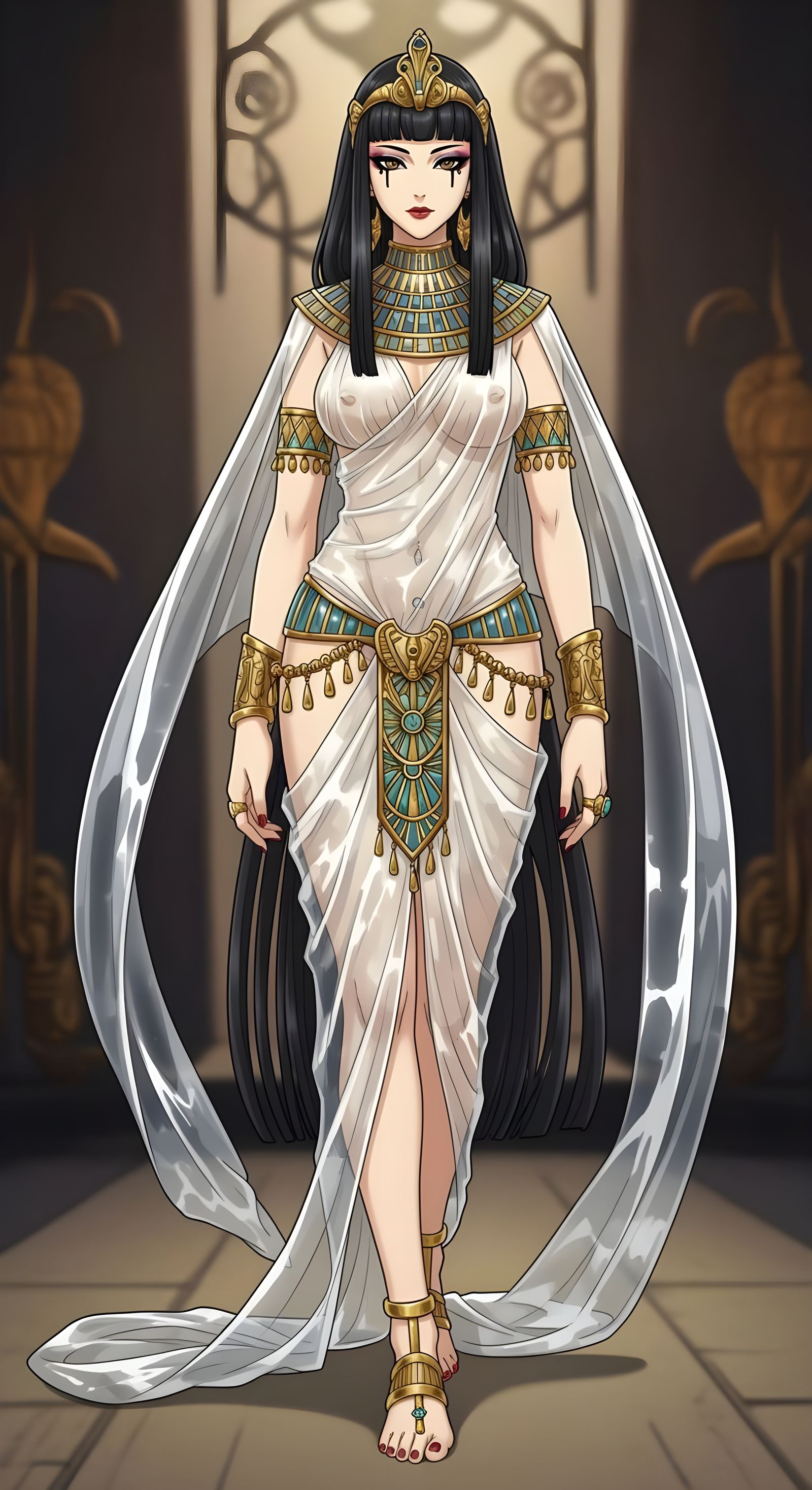 Eve as Cleopatra with Egyptian Jewelry