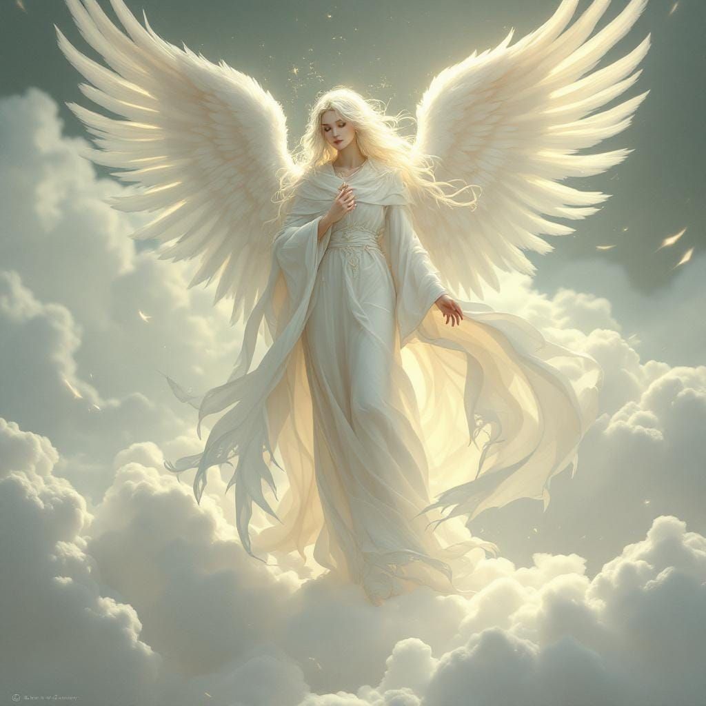 Ethereal Angel in Dreamy, Surreal Style