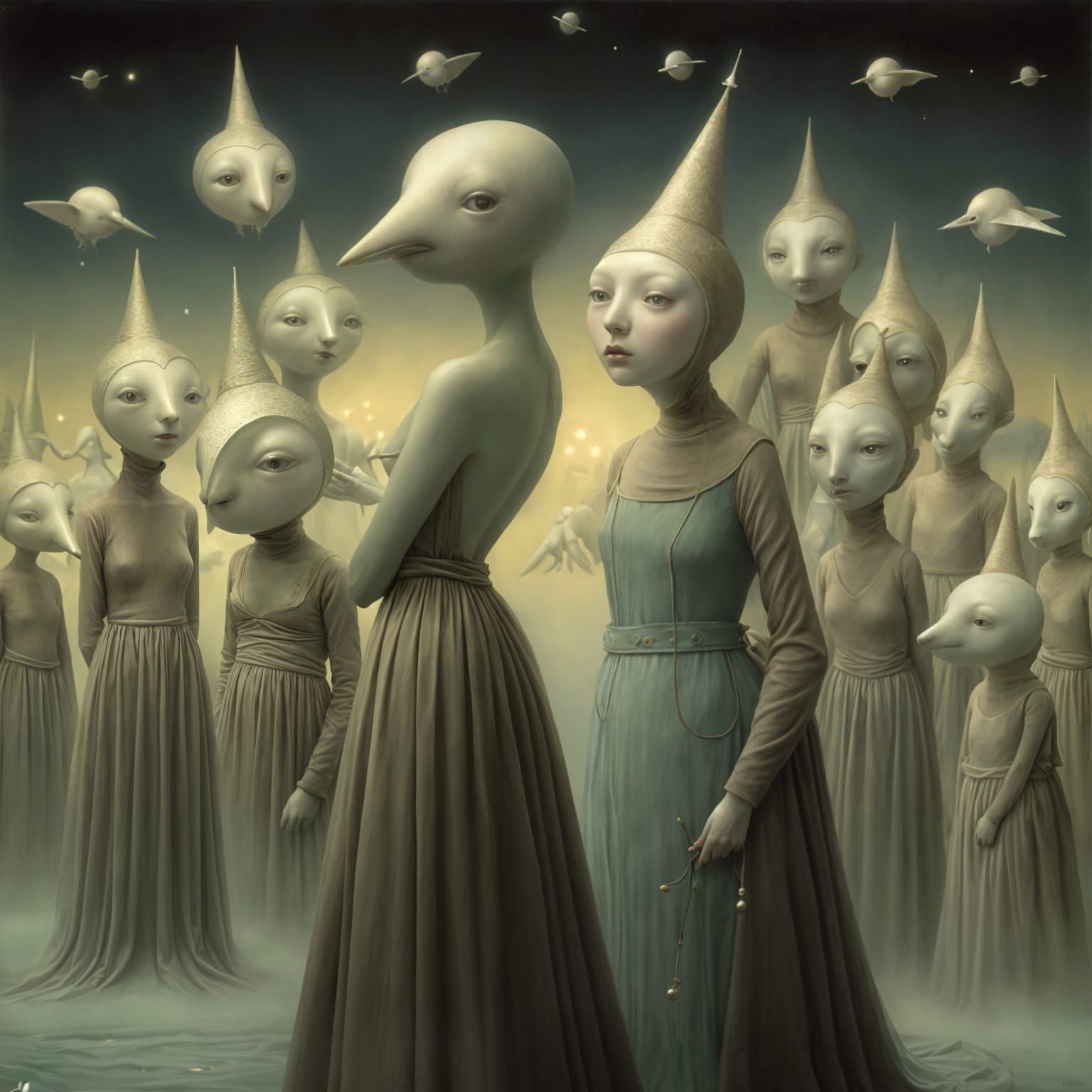 Whimsical Surreal Fantasy Emerges from Darkness