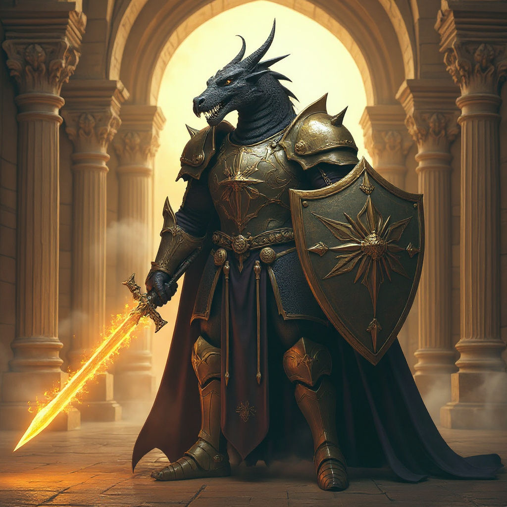 Dragon Knight Paladin in Shining Armor