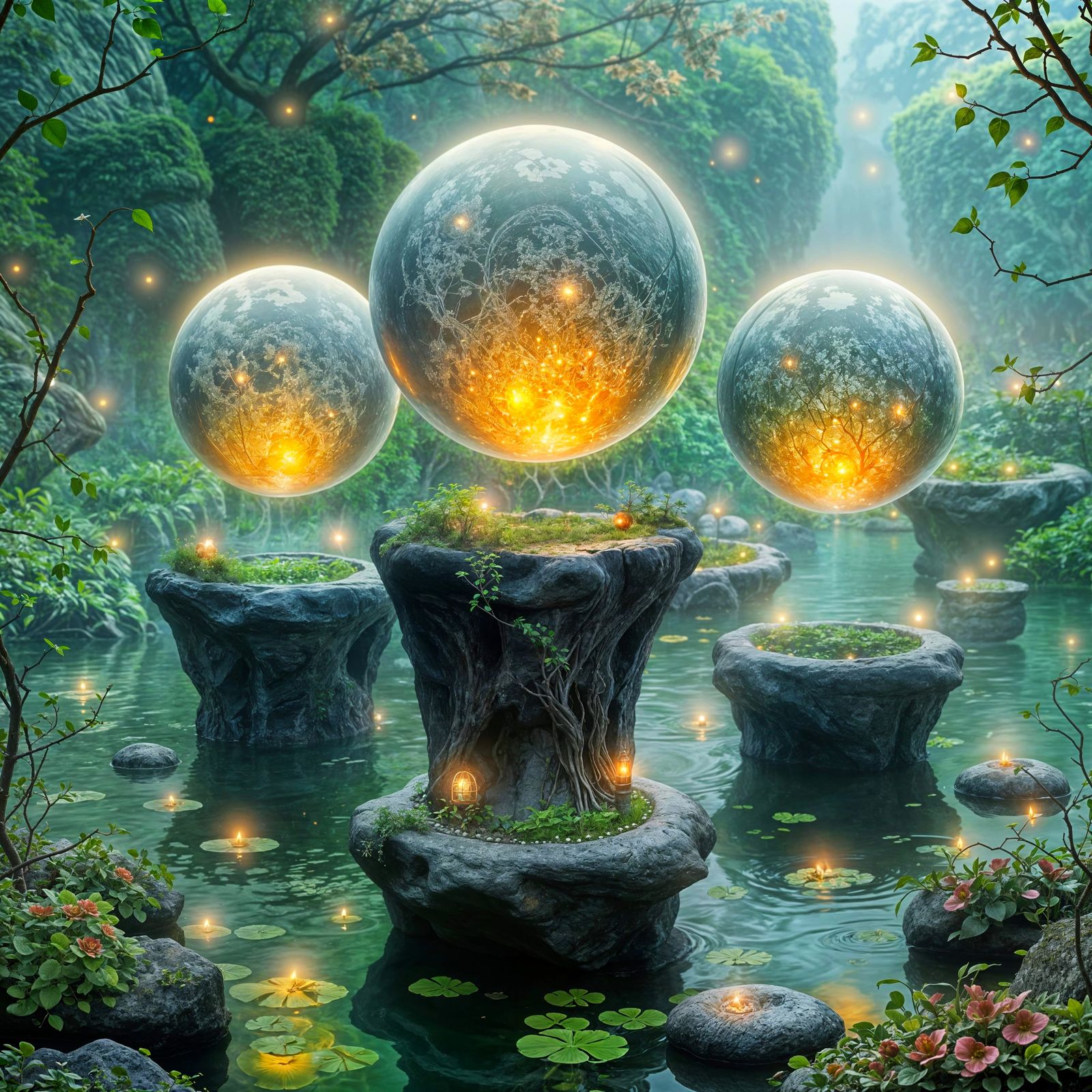Enchanted Spheres in a Hidden Realm