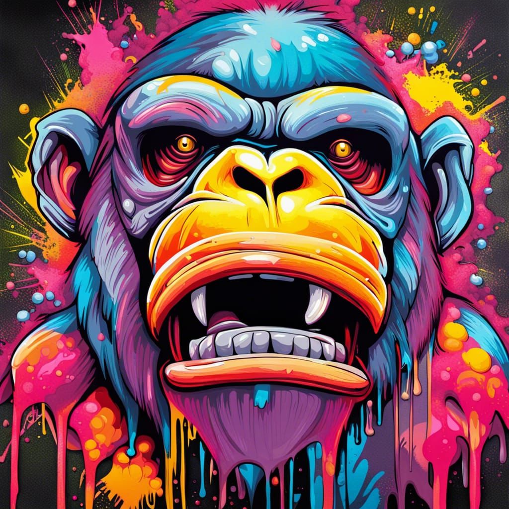 Buff Ape Graffiti Art in Street Style