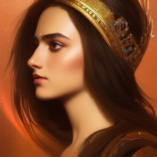 Assyrian Princess Portrait in Hyperdetailed Digital Art