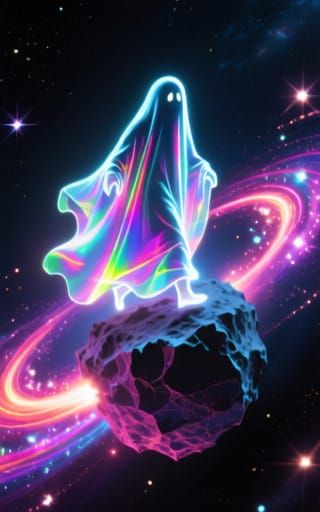 Psychedelic Laser Ghost on Cosmic Meteor