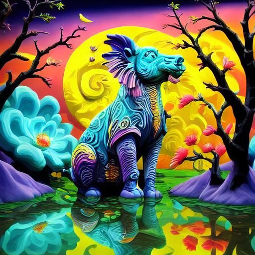 Crystal Flowers Bloom on Silver Lake: Surrealist Dream