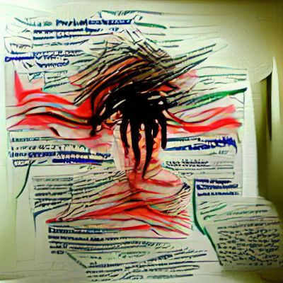 Abstract PTSD Illustration: Emotional Distress