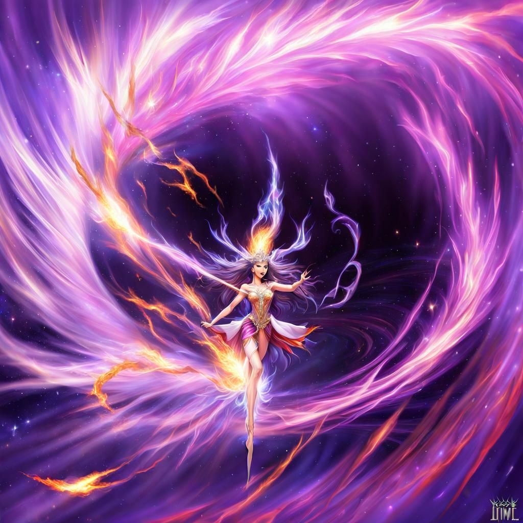 Pixie Mage Channeling Vibrant Magic