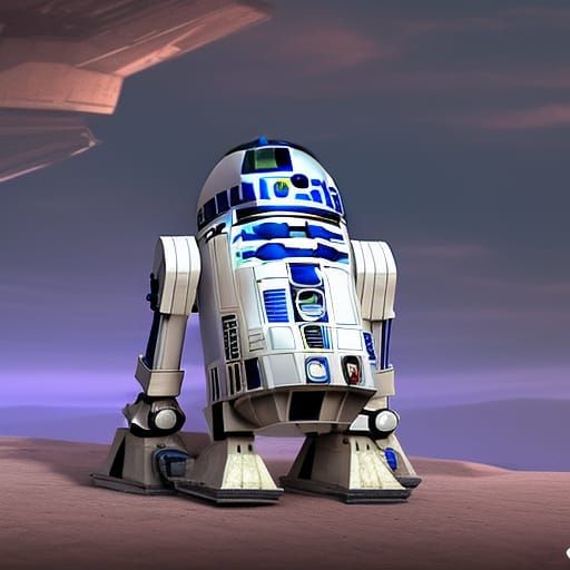 R2-D2 Detailed Matte Painting in 8k