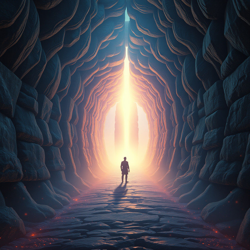 Mystical Tunnel Entrance in Fantasy Concept Art